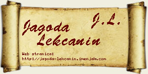 Jagoda Lekčanin vizit kartica